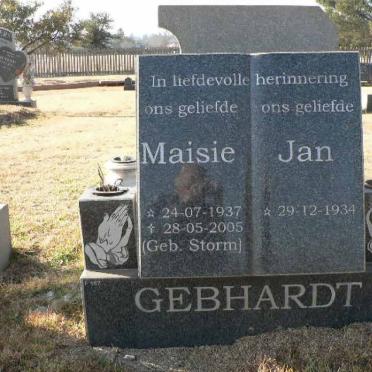 GEBHARDT Jan 1934- &amp; Maisie STORM 1937-2005