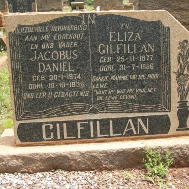 GILFILLAN Jacobus Daniël 1874-1936 &amp; Eliza 1877-1956