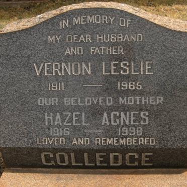GOLLEDGE Vernon Leslie 1911-1965 &amp; Hazel Agnes 1916-1998