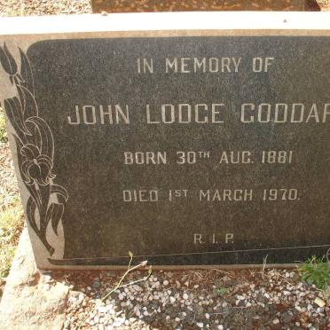 GODDARD John Lodge 1881-1970