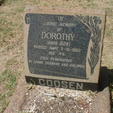 GOOSEN Dorothy nee BOX -1950