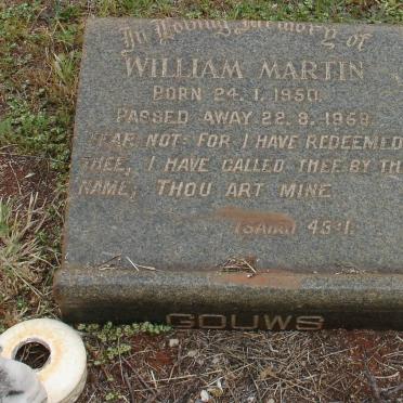 GOUWS William Martin 1950-1958