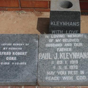 GORE Alfred Robert 1919-1978 :: KLEYNHANS Paul J. 1919-1979