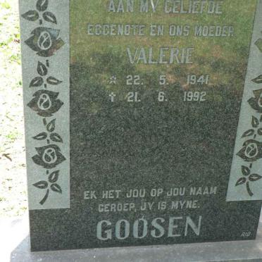 GOOSEN Valerie 1941-1992