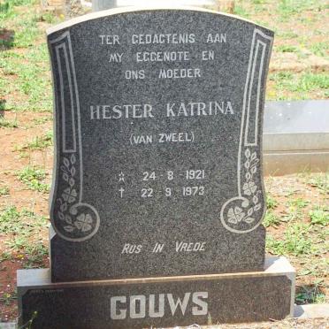GOUWS Hester Katrina nee VAN ZWEEL 1921-1973
