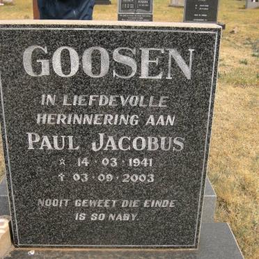 GOOSEN Paul Jacobus 1941-2003