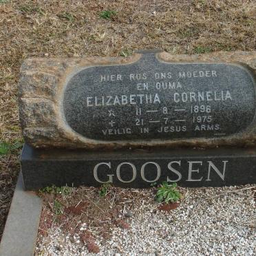 GOOSEN Elizabetha Cornelia 1896-1975