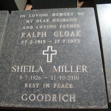 GOODRICH Ralph Gloak 1919-1972 &amp; Sheila Miller 1926-2010