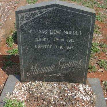 GOUWS Miemmie 1915-1956