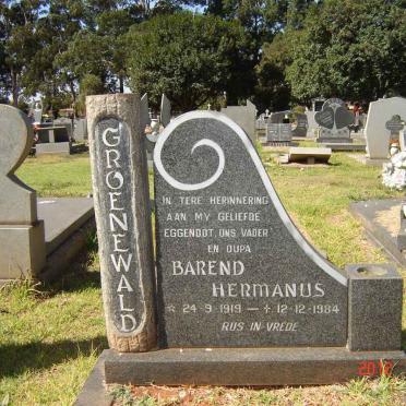 GROENEWALD Barend Hermanus 1919-1984