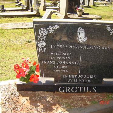 GROTIUS Frans Johannes 1935-1984