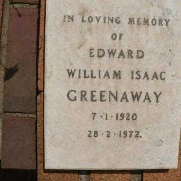 GREENAWAY Edward William Isaac 1920-1972