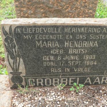 GROBBELAAR Maria Hendrina nee BRITS 1903-1964