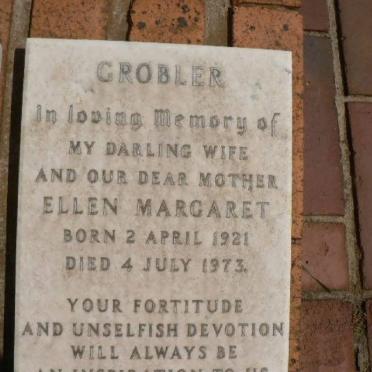 GROBLER Ellen Margaret 1921-1973