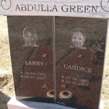 GREEN Larry, Abdulla 1992-2007 &amp; Candice 1985-2007