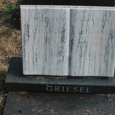 GRIESEL Stefanus Gerhardus 1910-1980