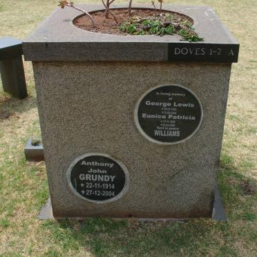 GRUNDY Anthony John 1914-2004 :: WILLIAMS George Lewis 1932-2004 &amp; Eunice Patricia  1936-2005