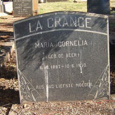 GRANGE Maria Cornelia, la nee DE BEER 1887-1970