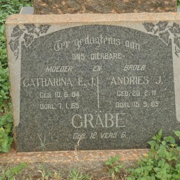 GRABE Catharina E.J. 1884-1965 :: GRABE Andries  J. 1911-1965