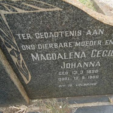 GRAVETT Magdalena Cecilia Johanna 1898-1980