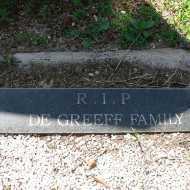 GREEFF Pieter Cornelius, de 1927-1981 &amp; Moonyeen Delysia Bernadette PAYNE 1937-2001 :: DE GREEFF Debbie-Ann 1966-1991