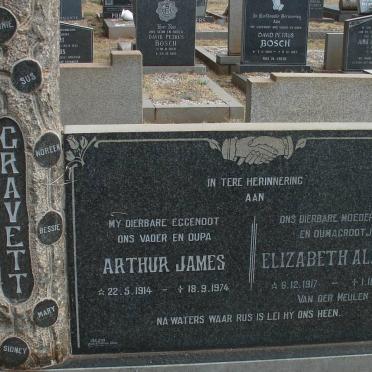 GRAVETT Arthur James 1914-1974 &amp; Elizabeth Aletta VAN DER MEULEN 1917-1994