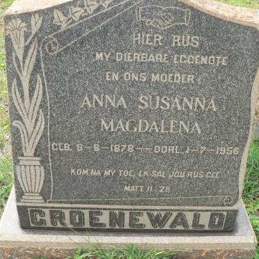 GROENEWALD Anna Susanna Magdalena 1878-1956