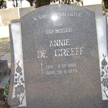 GREEFF Annie, de 1894-1970