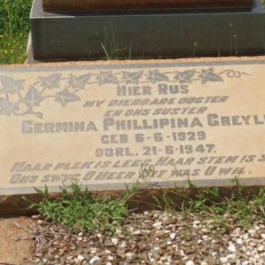 GREYLING Germina Phillipina 1929-1947