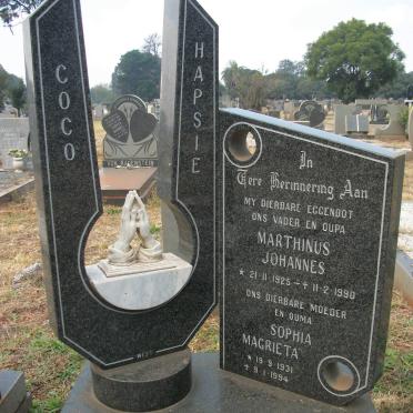 GREYLING Marthinus Johannes 1925-1990 &amp; Sophia Magrieta 1931-1994