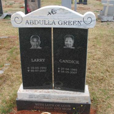 GREEN Abdullia Larry 1992-2007 :: GREEN Candice 1985-2007