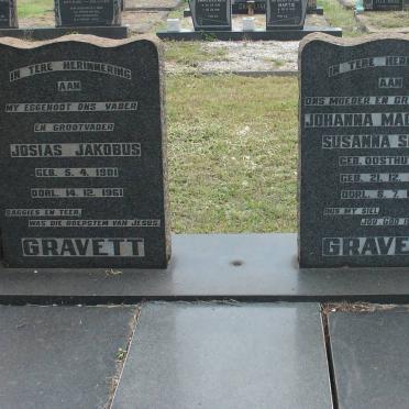 GRAVETT Josias Jakobus 1901-1961 &amp; Johanna Magdalena Susanna Sophia OOSTHUYSEN 1897-1975