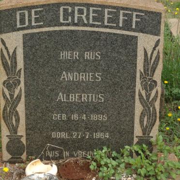 GREEFF Andries Albertus, de 1895-1964
