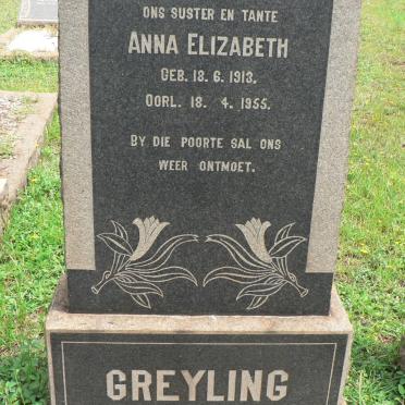 GREYLING Anna Elizabeth 1913-1955