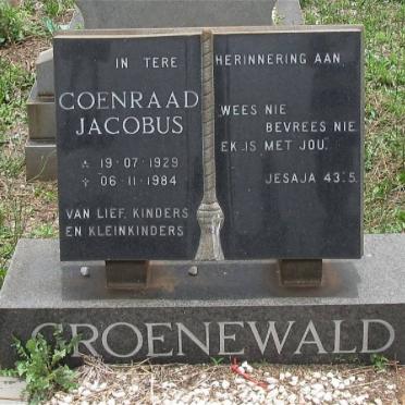GROENEWALD Coenraad Jacobus 1929-1984