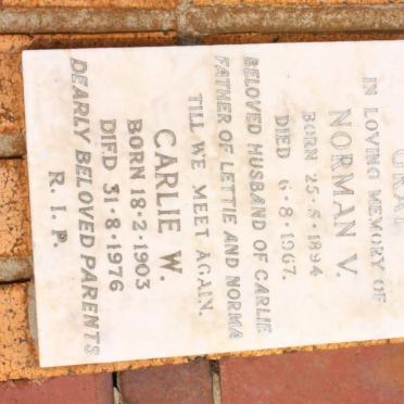 GRAY Norman V. 1894-1967 &amp; Carlie W. 1903-1976