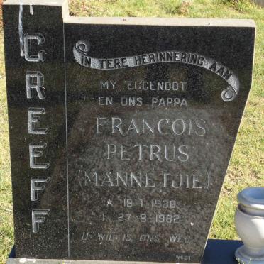 GREEFF Francois Petrus 1938-1982