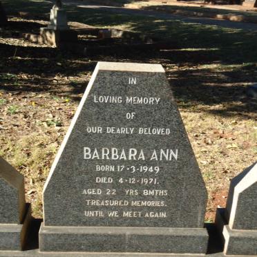 GREEN John Moffat Harston 1913-1983 :: GREEN Barbara Ann 1949-1971