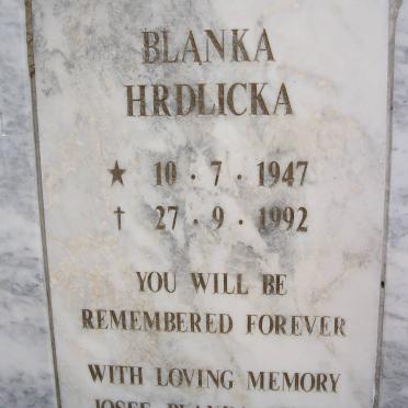 HRDLICKA Blanka 1947-1992
