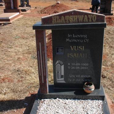 HLATSHWAYO Vusi Isaiah 1969-2011