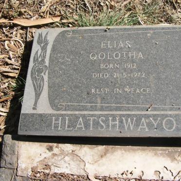 HLATSHWAYO Elias Qolotha 1912-1972