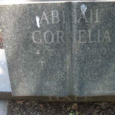 HALE Abigael Cornelia 1903-1977