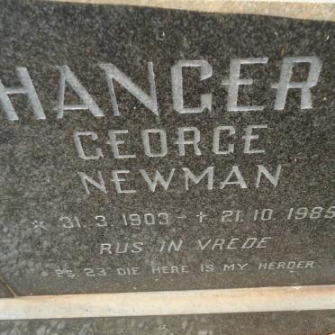 HANGER George Newman 1903-1985