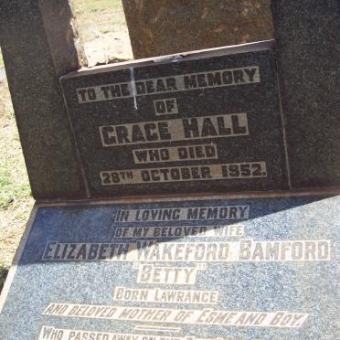 HALL Grace -1952 :: BAMFORD Elizabeth Wakeford nee LAWRENCE -1964