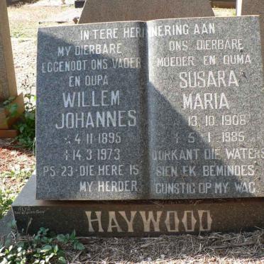 HAYWOOD Willem Johannes 1895-1973 &amp; Susara Maria 1906-1985 
