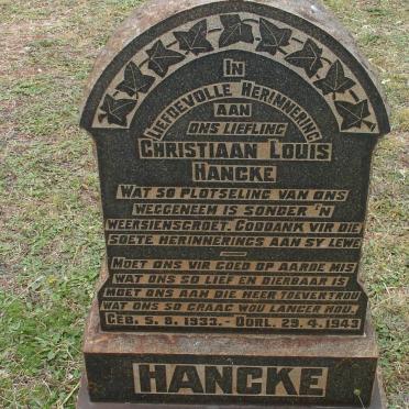 HANCKE Christiaan Louis 1933-1943