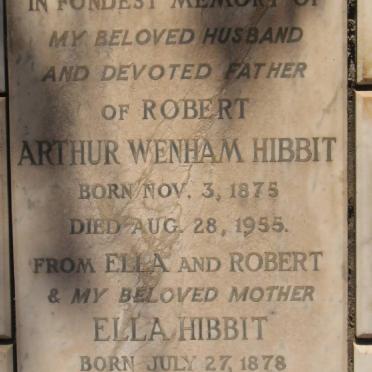 HABBIT Arthur Wenham 1875-1955 &amp; Ella 1878-1958