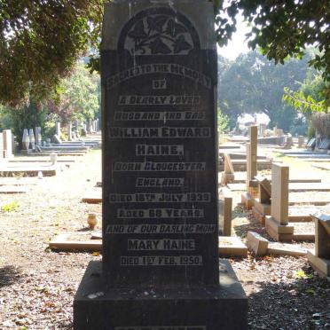 HAINE William Edward -1939 &amp; Mary -1950