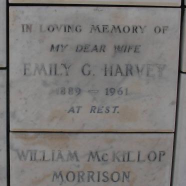 HARVEY Emily G. 1889-1961 :: MORRISON William McKillop 1891-1961