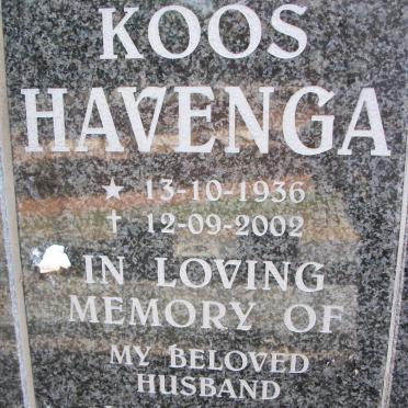 HAVENGA Koos 1936-2002